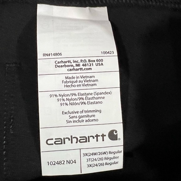 Carhartt Women’s Force Utility Leggings Plus-Size 3X NWT - Picture 7 of 8